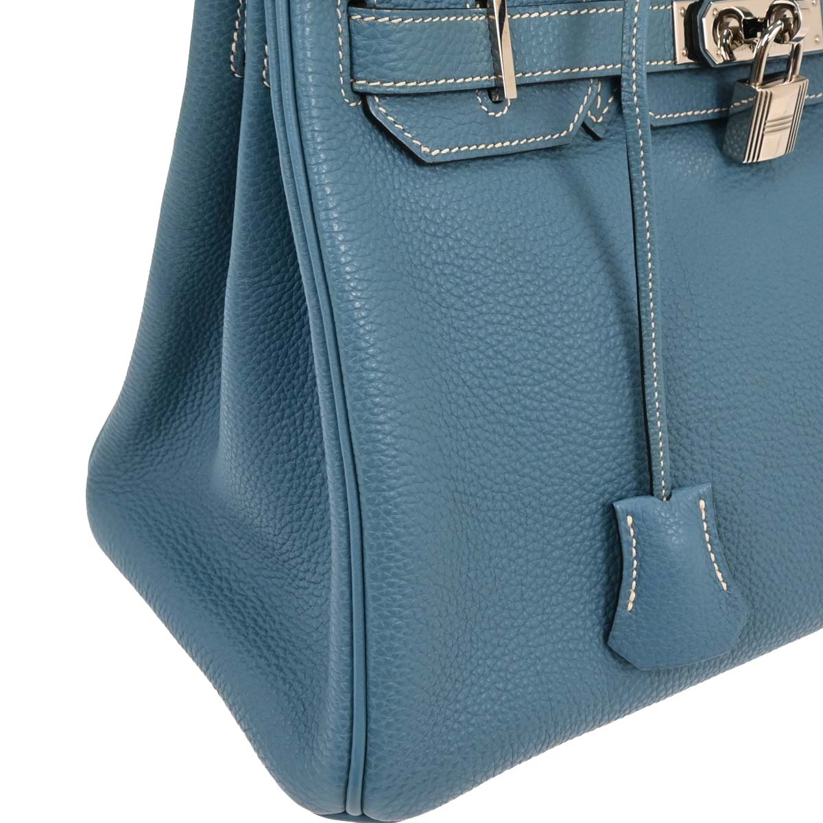 Hermes Blue Jean Togo Birkin 30 Handbag