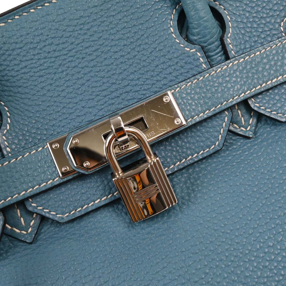 Hermes Blue Jean Togo Birkin 30 Handbag