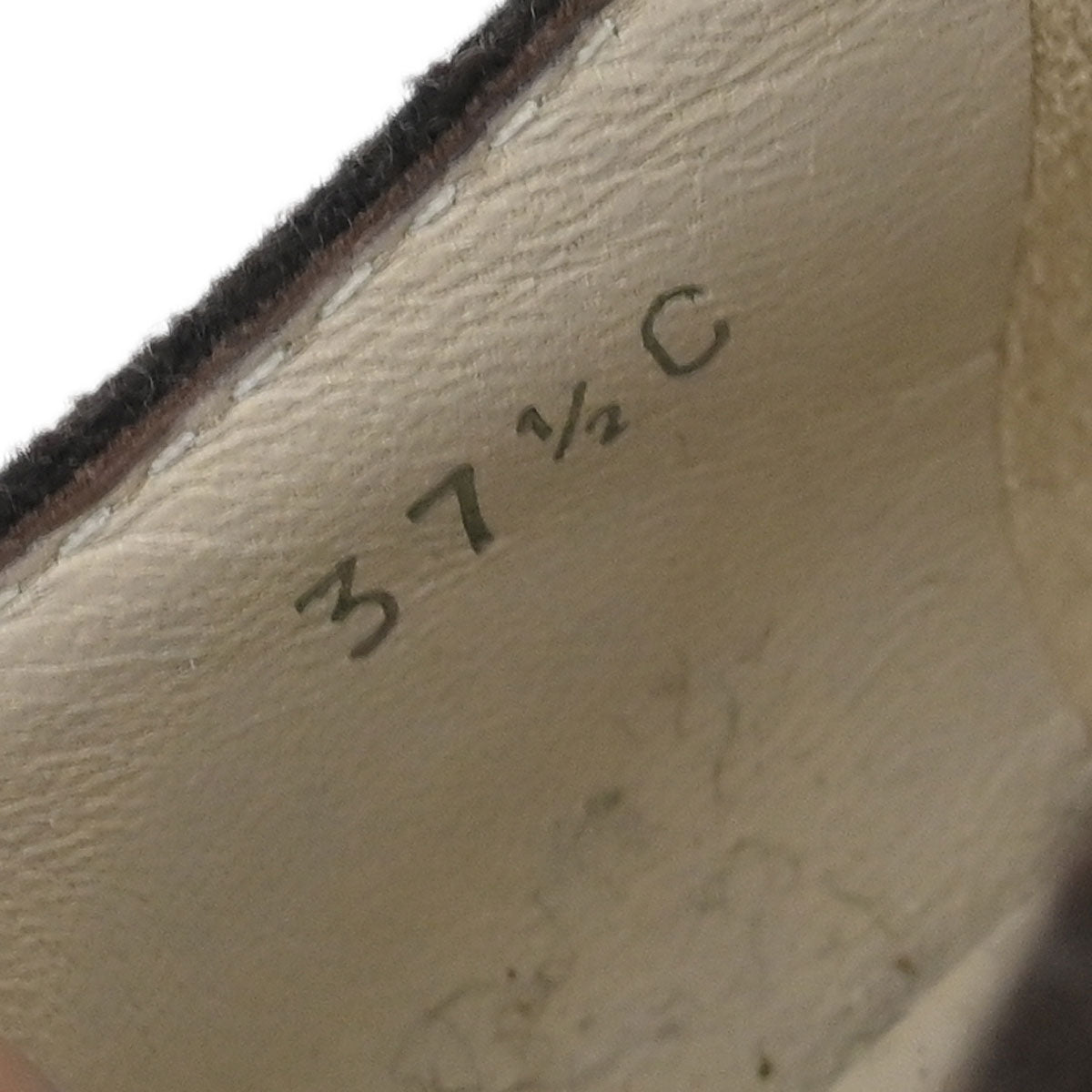 Chanel * Brown Leather Wool Shoes #37
