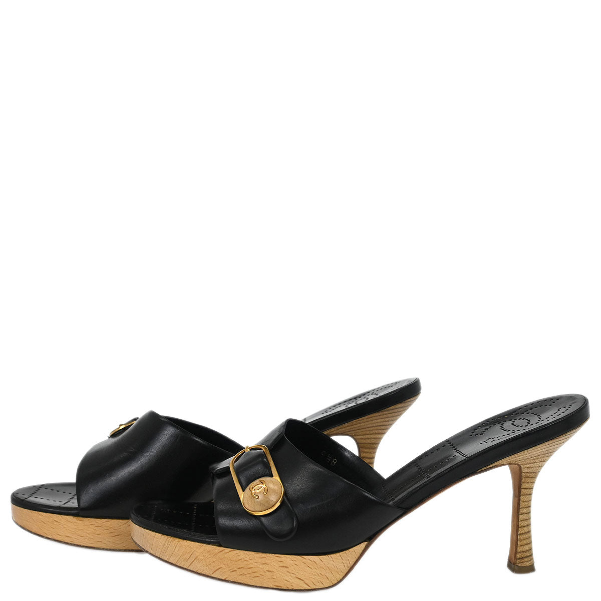 Chanel * Black Shoes Sandals #9