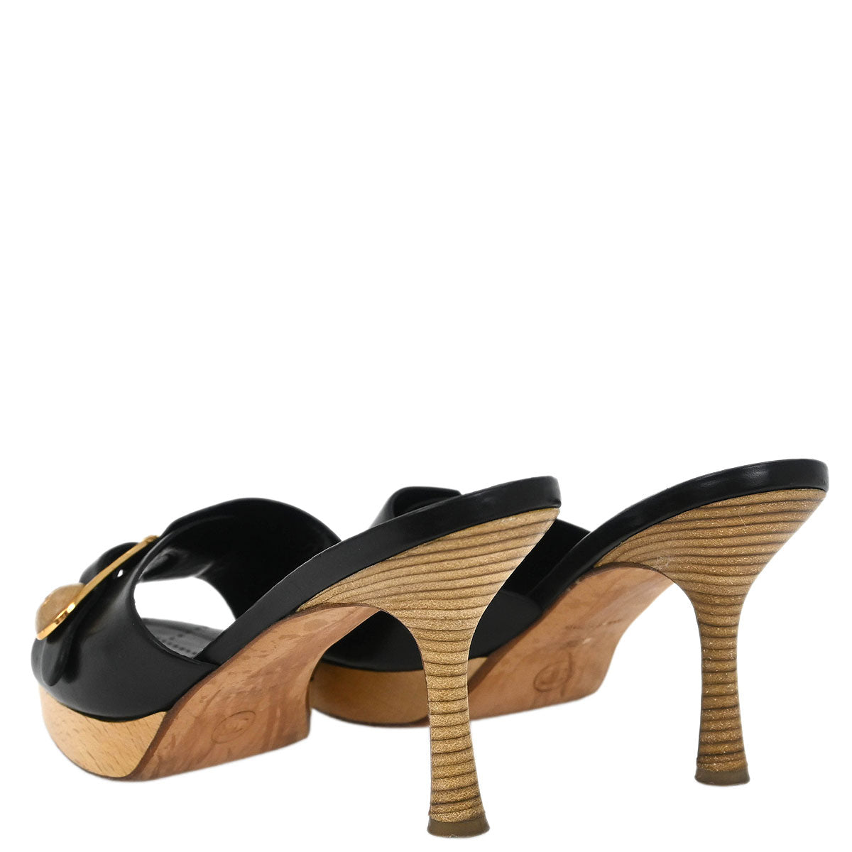 Chanel * Black Shoes Sandals #9