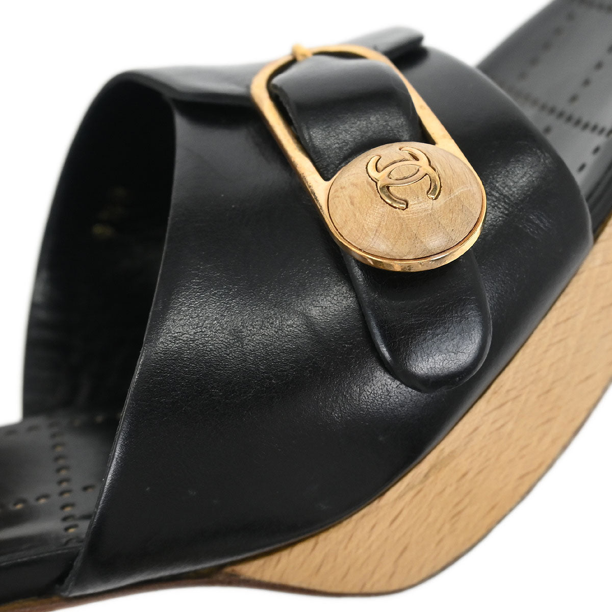 Chanel * Black Shoes Sandals #9
