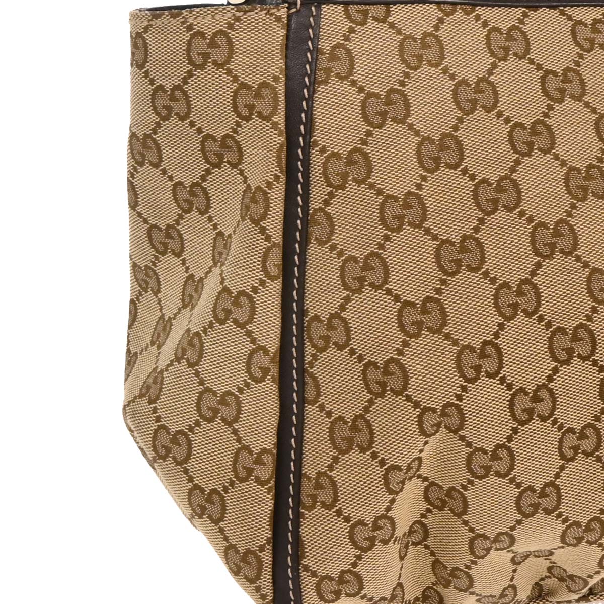 Gucci Beige Canvas GG Tote Handbag