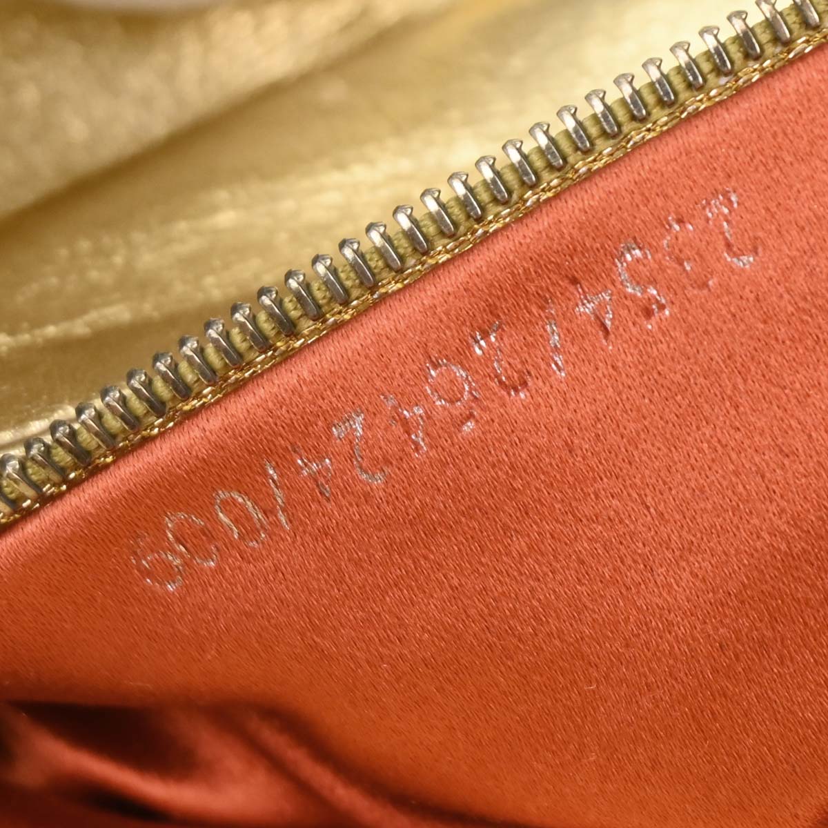 Fendi Metallic Gold Leather Baguette Handbag