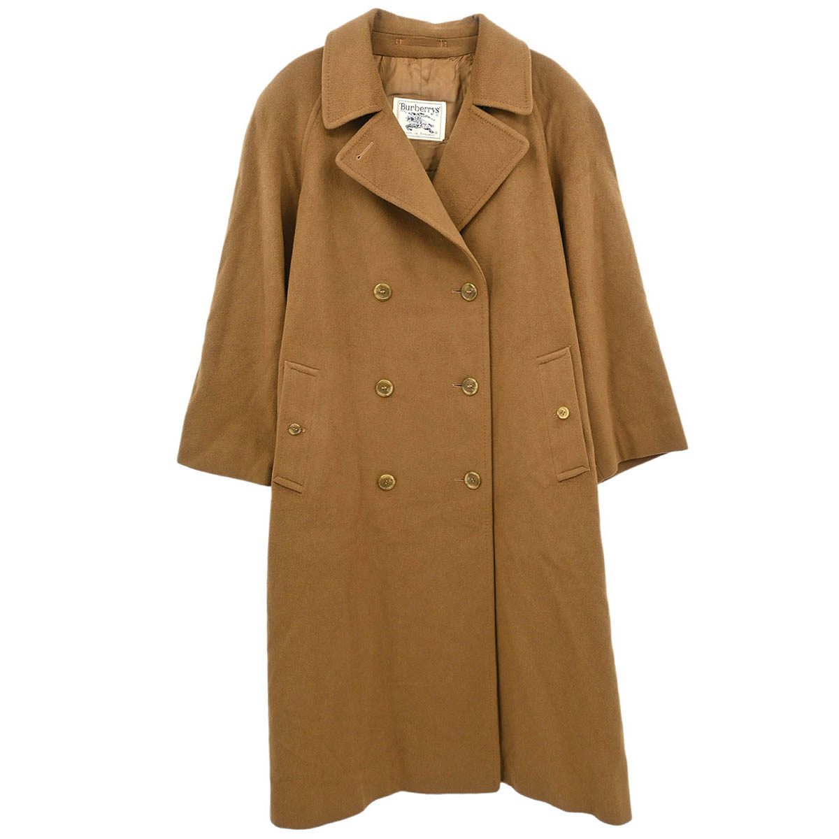 Burberrys Double Breasted Coat Brown