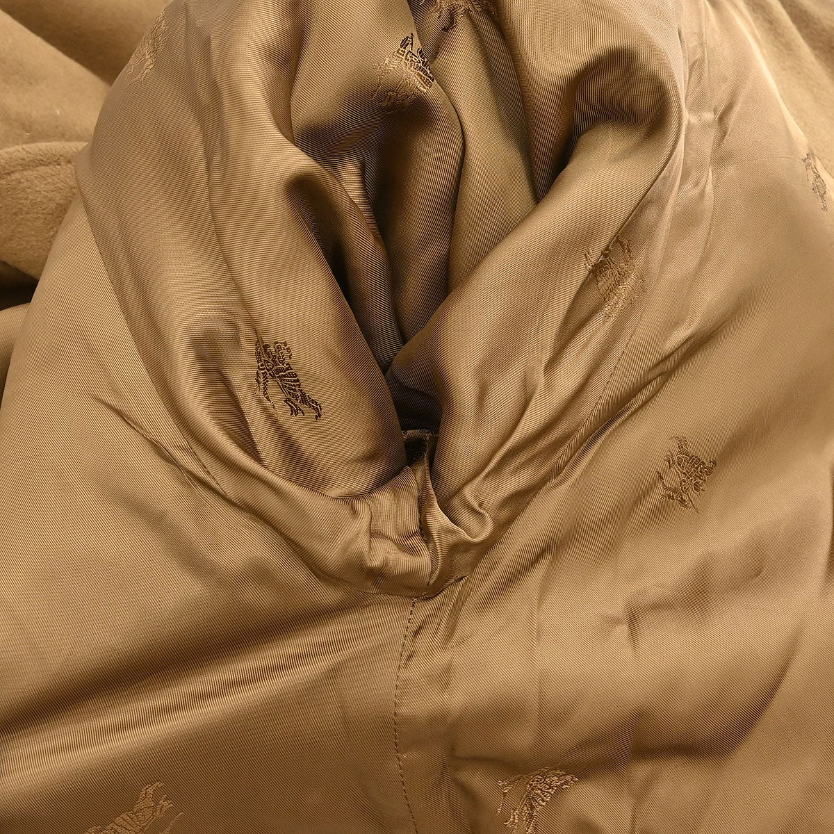 Burberrys Double Breasted Coat Brown
