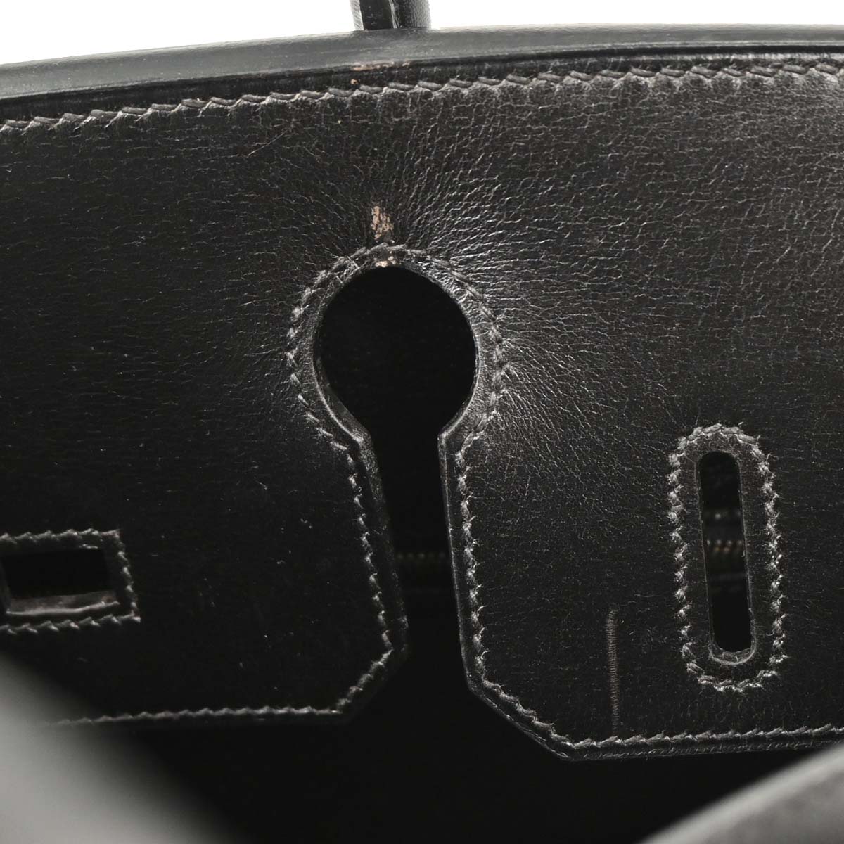Hermes Blue Black Potamus Chevre Birkin 30 Handbag