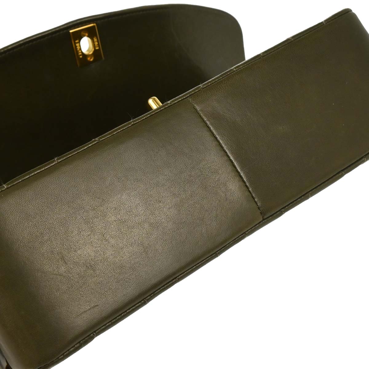 Chanel Dark Green Lambskin Medium Diana Shoulder Bag