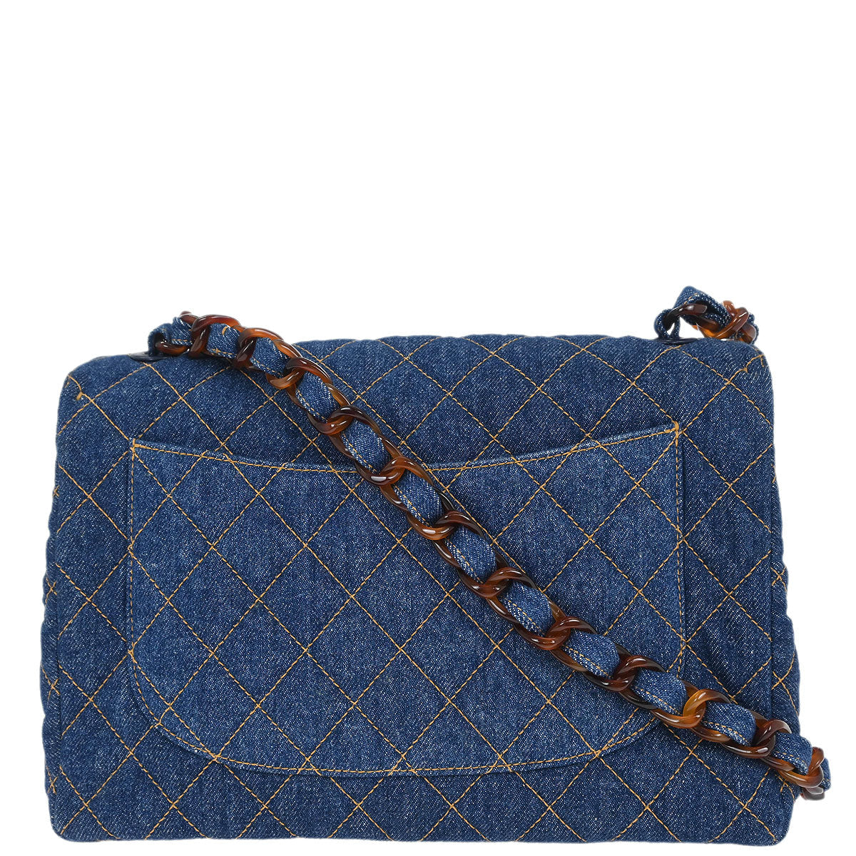 Chanel * Blue Denim Jumbo Classic Flap Shoulder Bag