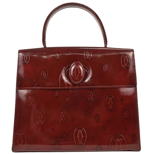 Cartier Bordeaux Patent Leather Happy Birthday Handbag