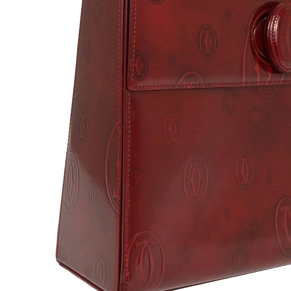 Cartier Bordeaux Patent Leather Happy Birthday Handbag
