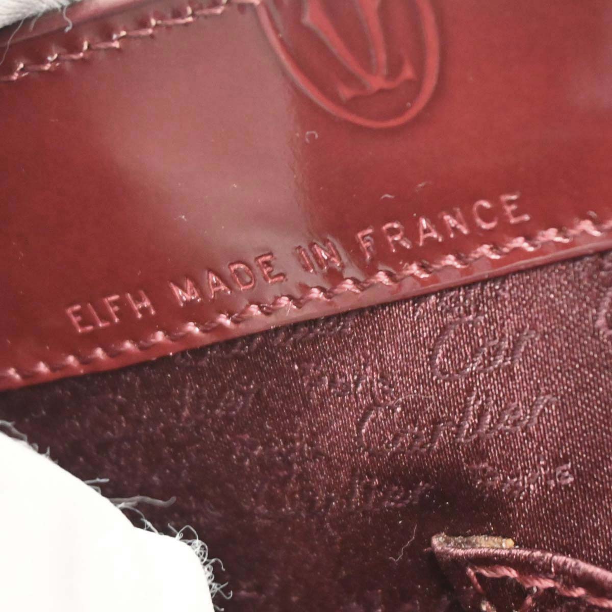 Cartier Bordeaux Patent Leather Happy Birthday Handbag