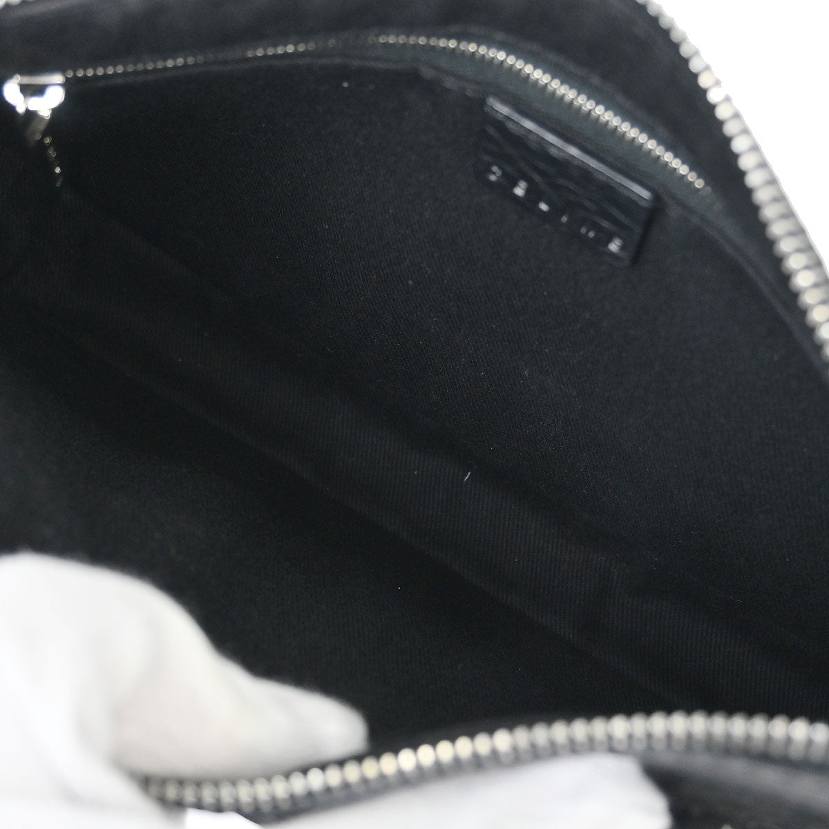 Celine Black Suede Leather C Macadam Handbag