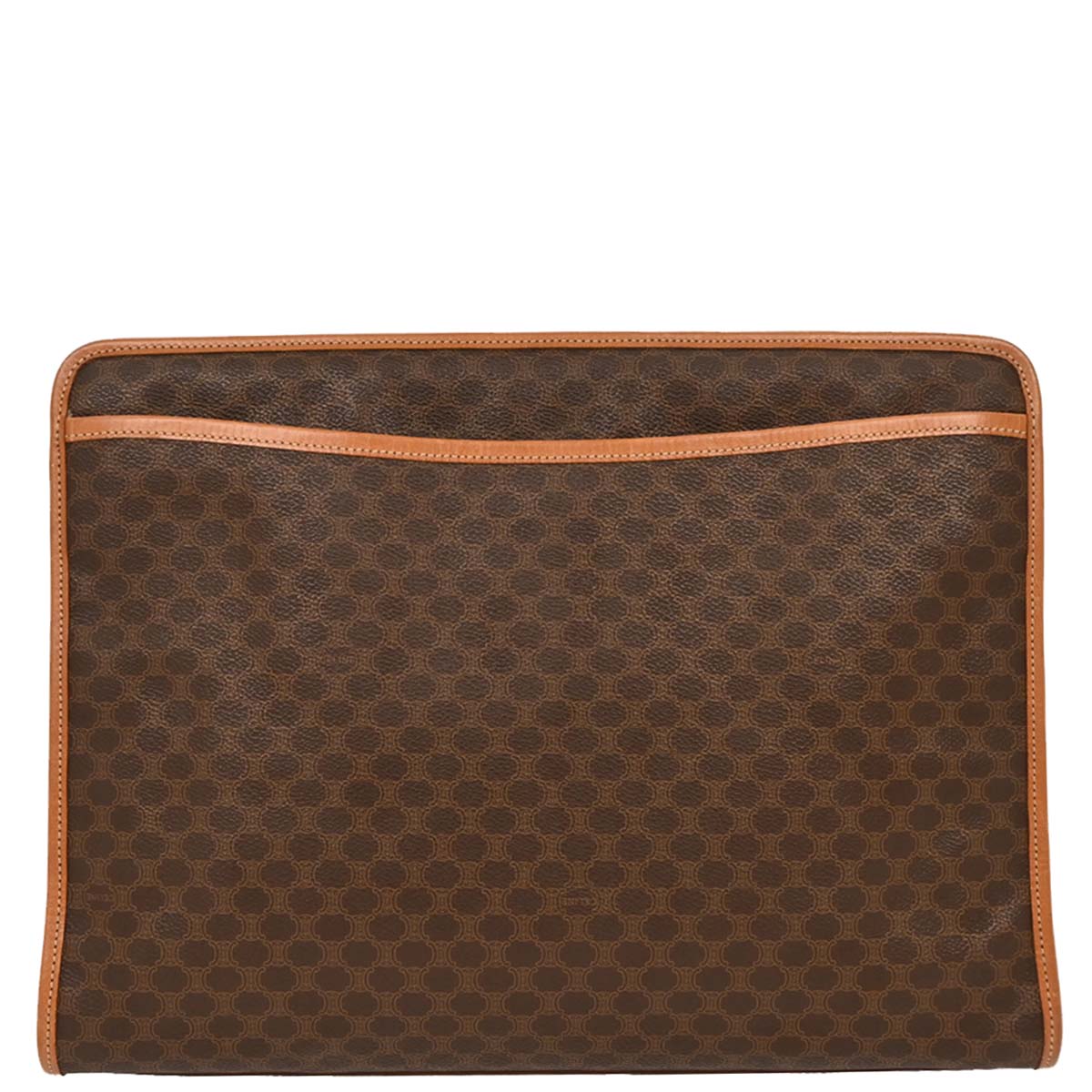 Celine Brown Macadam Clutch Bag