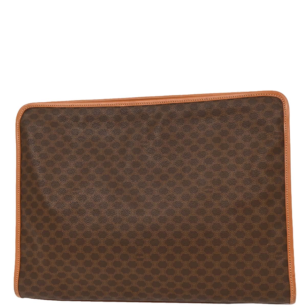 Celine Brown Macadam Clutch Bag