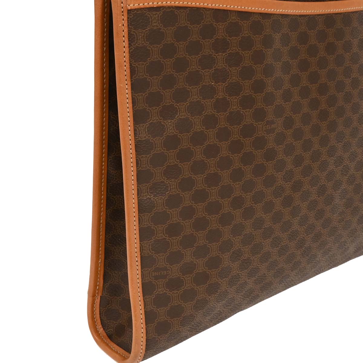 Celine Brown Macadam Clutch Bag