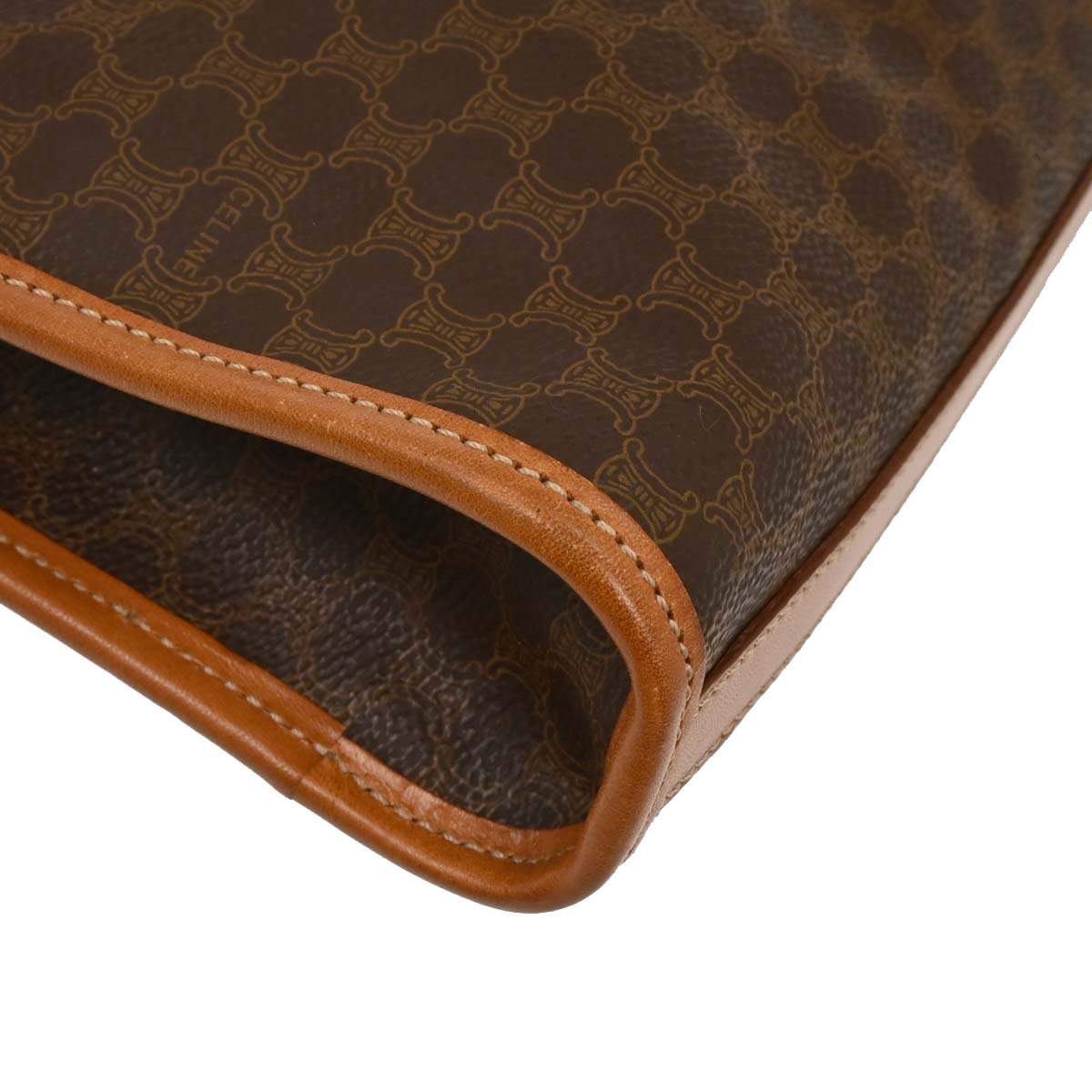 Celine Brown Macadam Clutch Bag