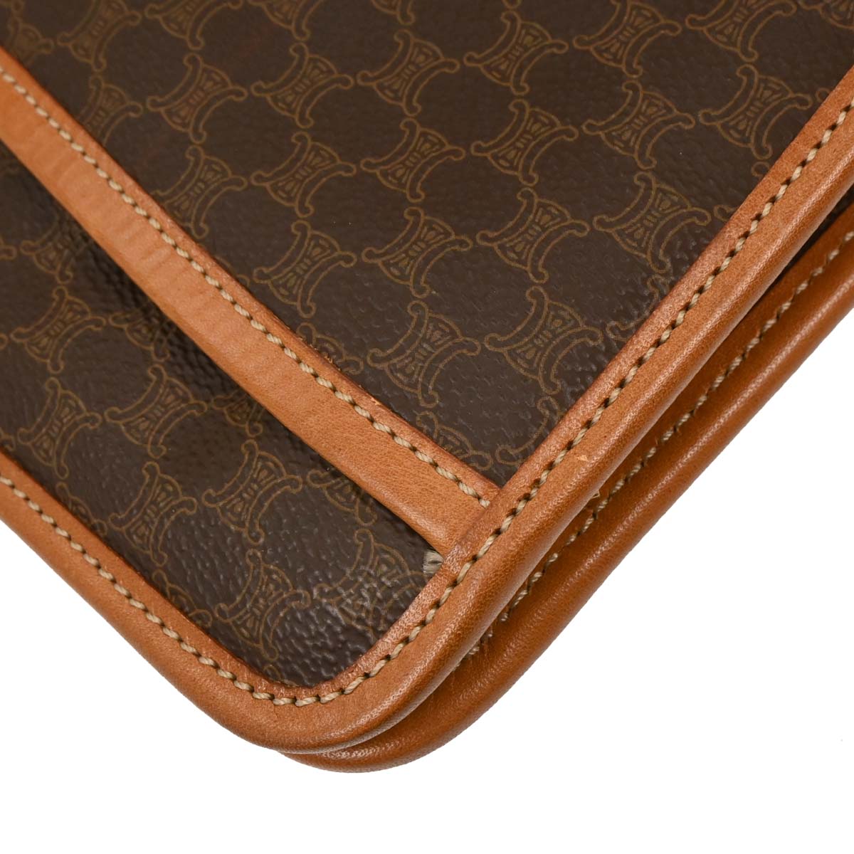 Celine Brown Macadam Clutch Bag
