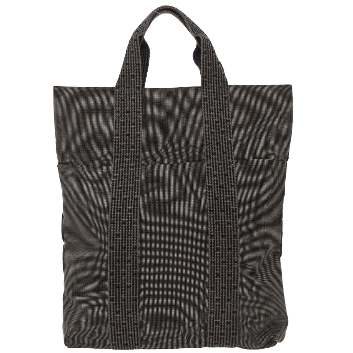 Hermes Gray Canvas Herline Cabas Tote Bag