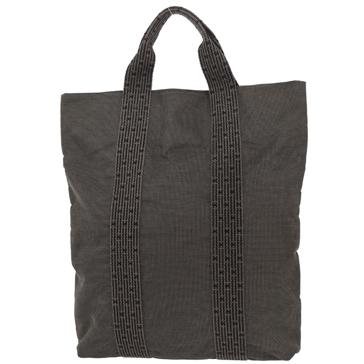 Hermes Gray Canvas Herline Cabas Tote Bag