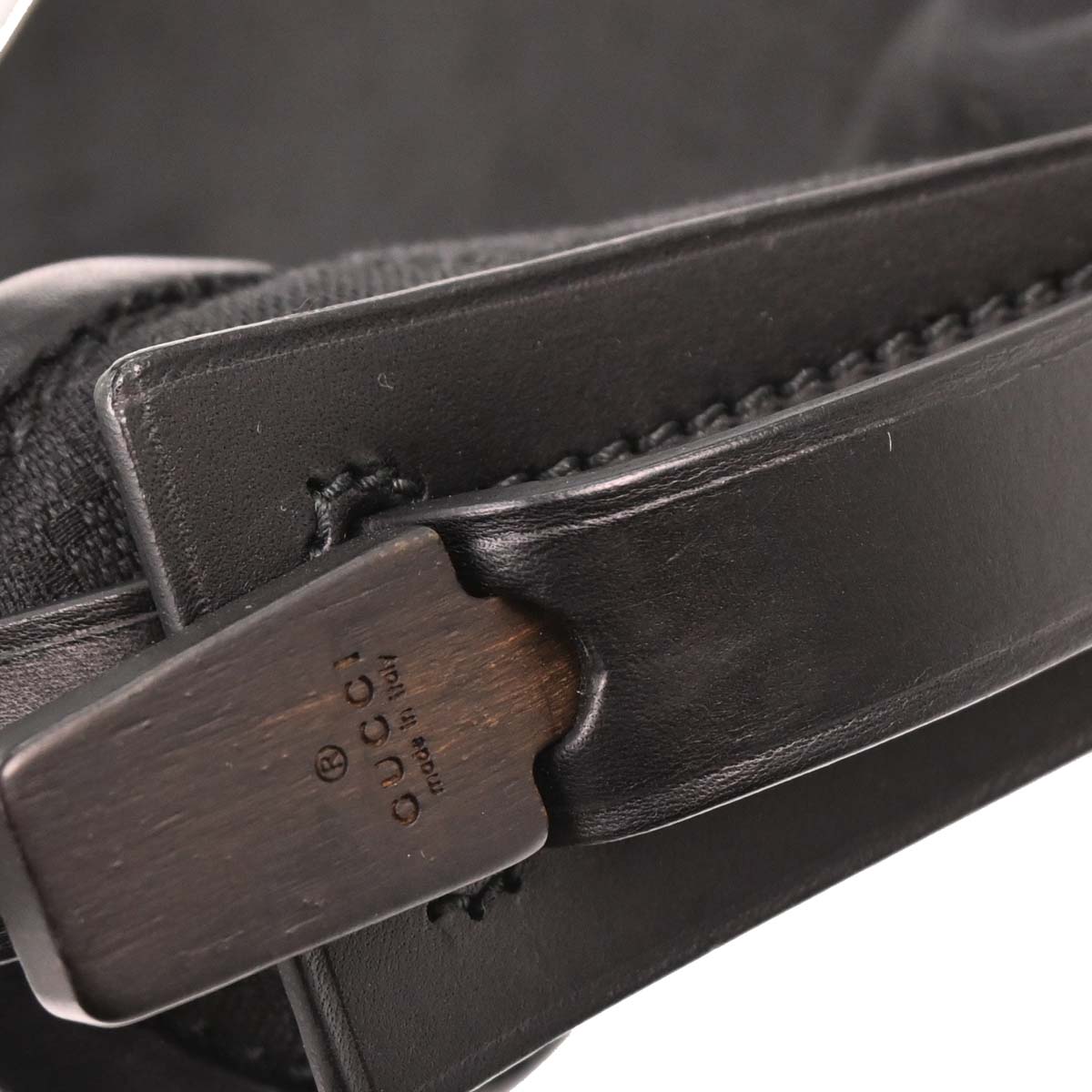 Gucci Black Canvas GG Handbag