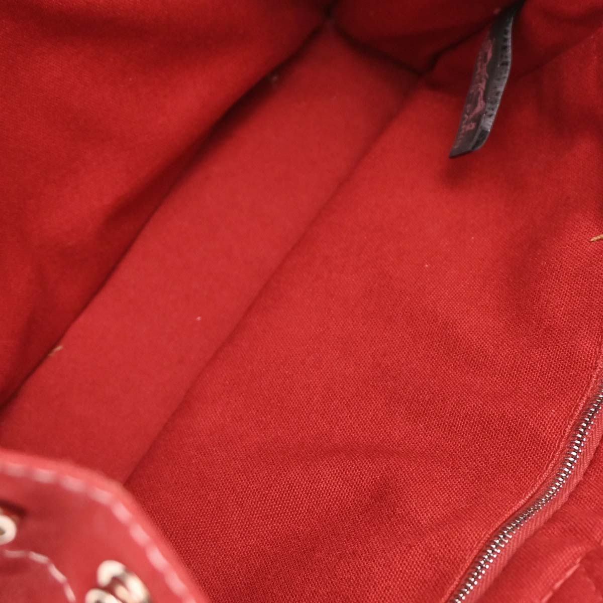 Hermes Red Canvas Deauville PM Tote Handbag
