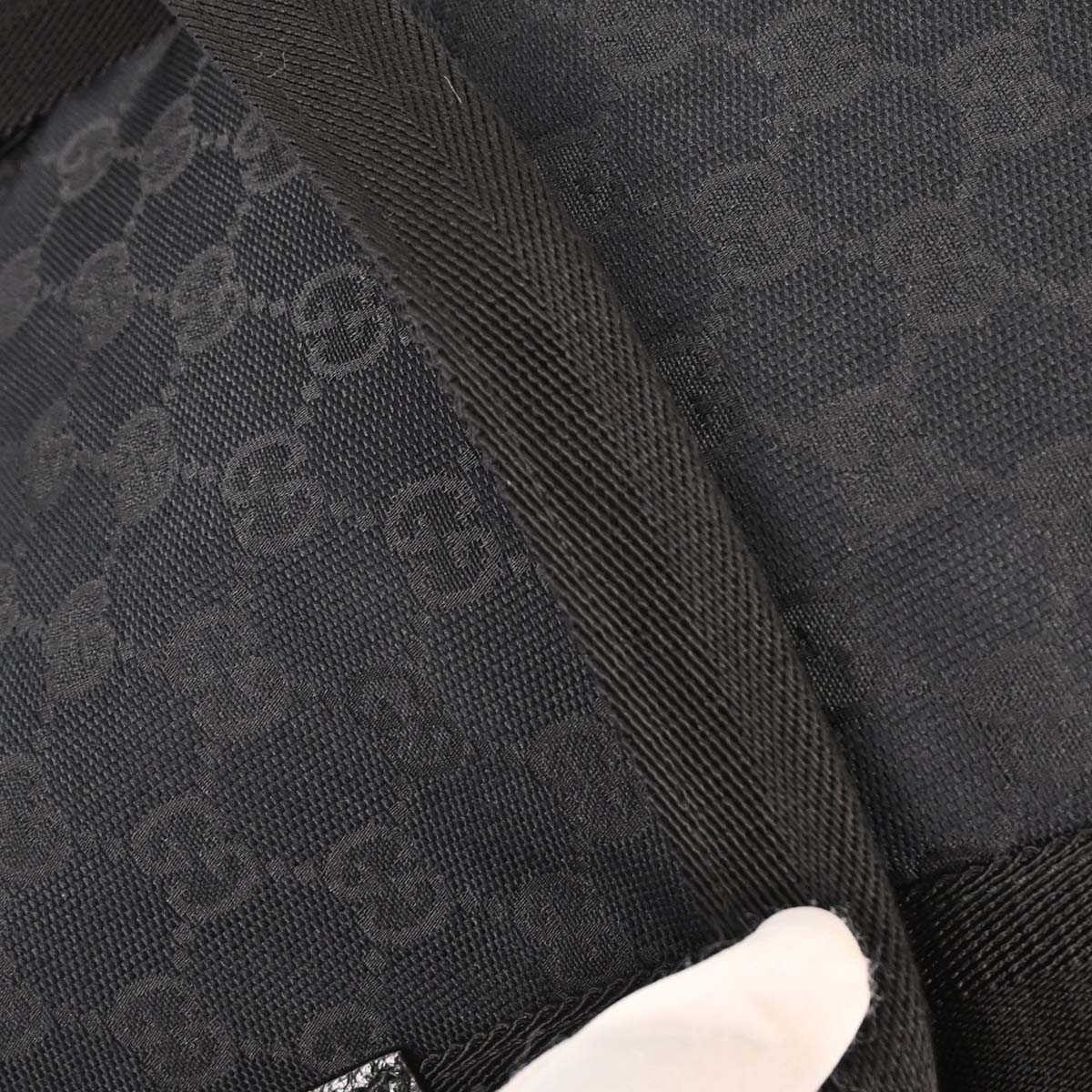 Gucci Black Canvas GG Tote Handbag