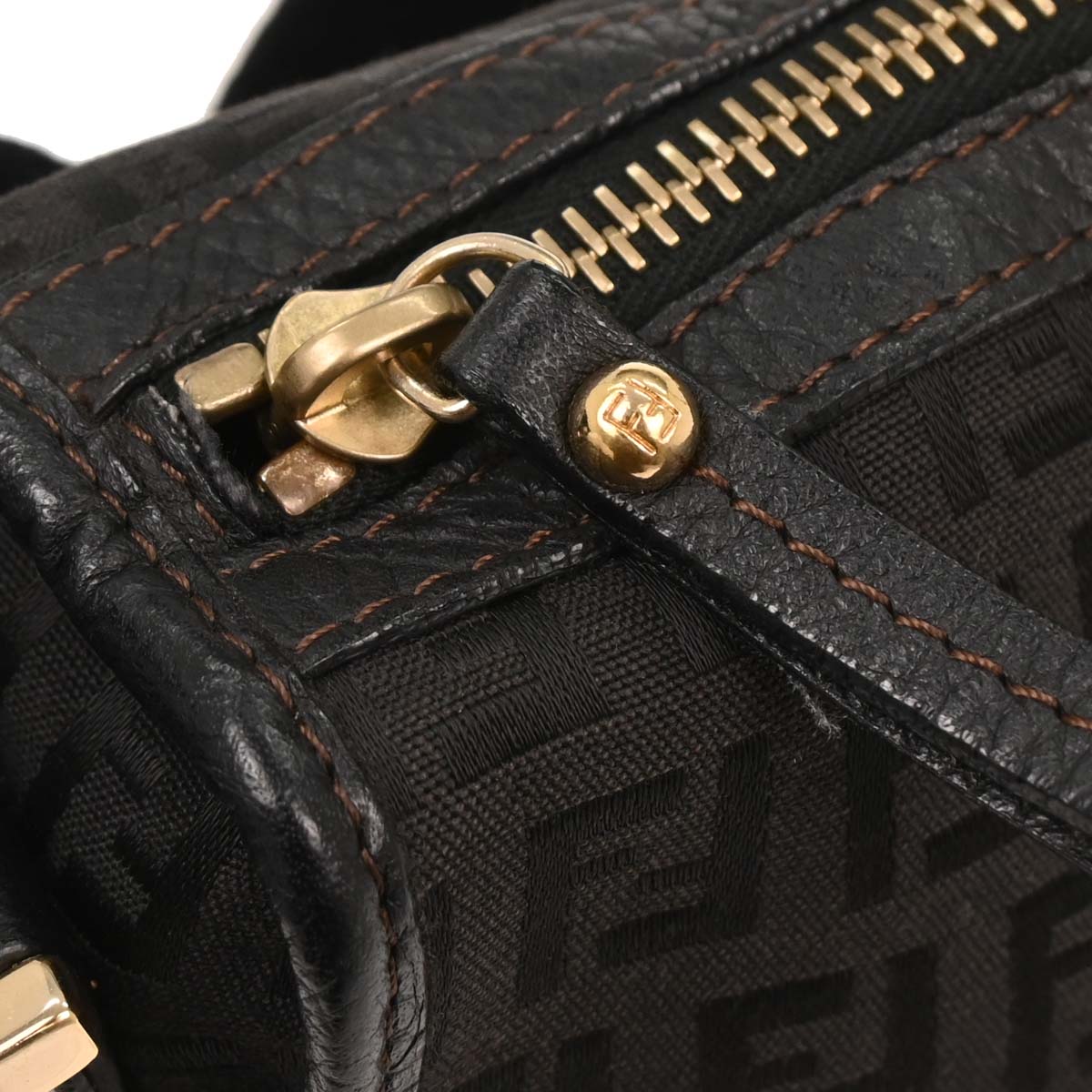 Fendi Black Zucchino Shoulder Bag