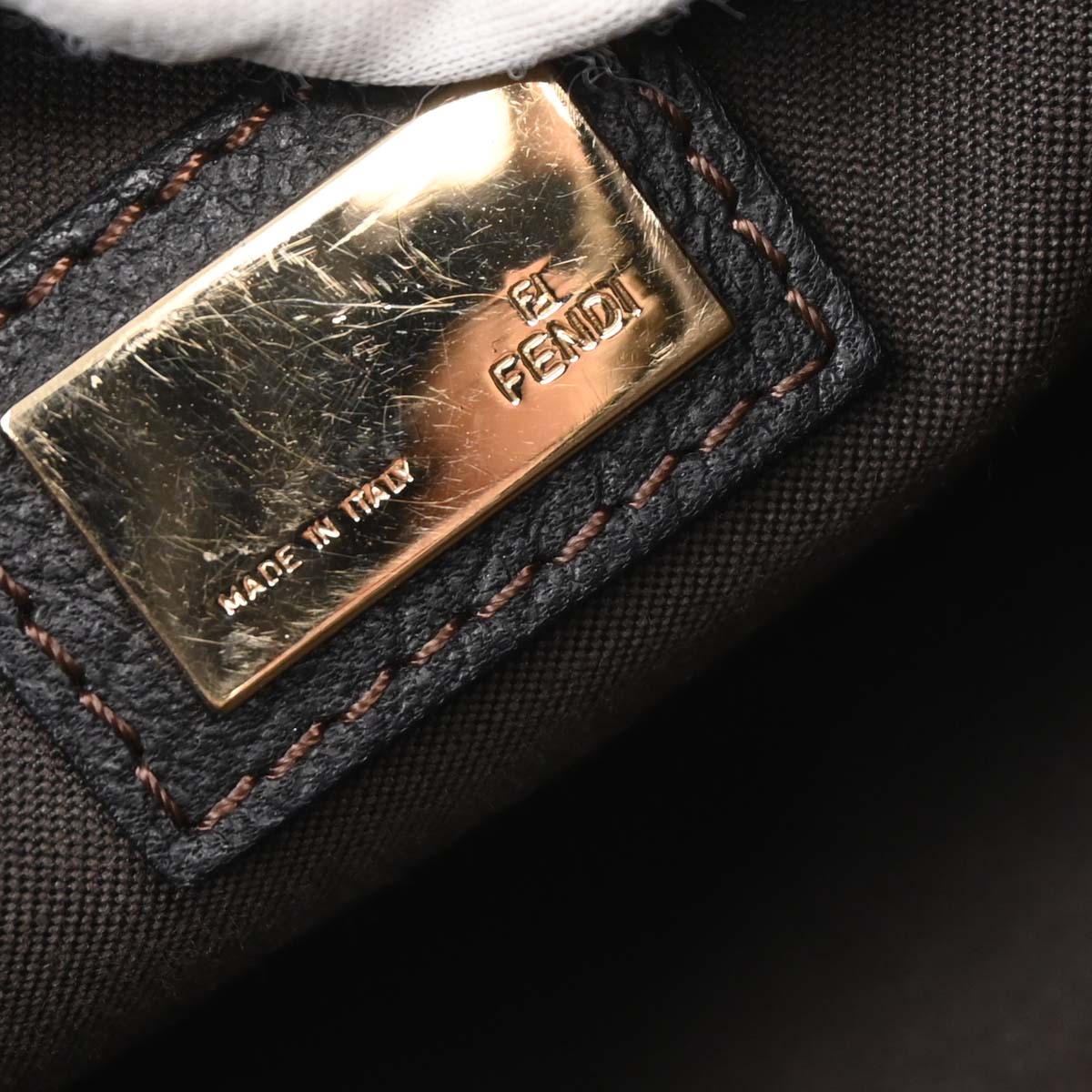 Fendi Black Zucchino Shoulder Bag