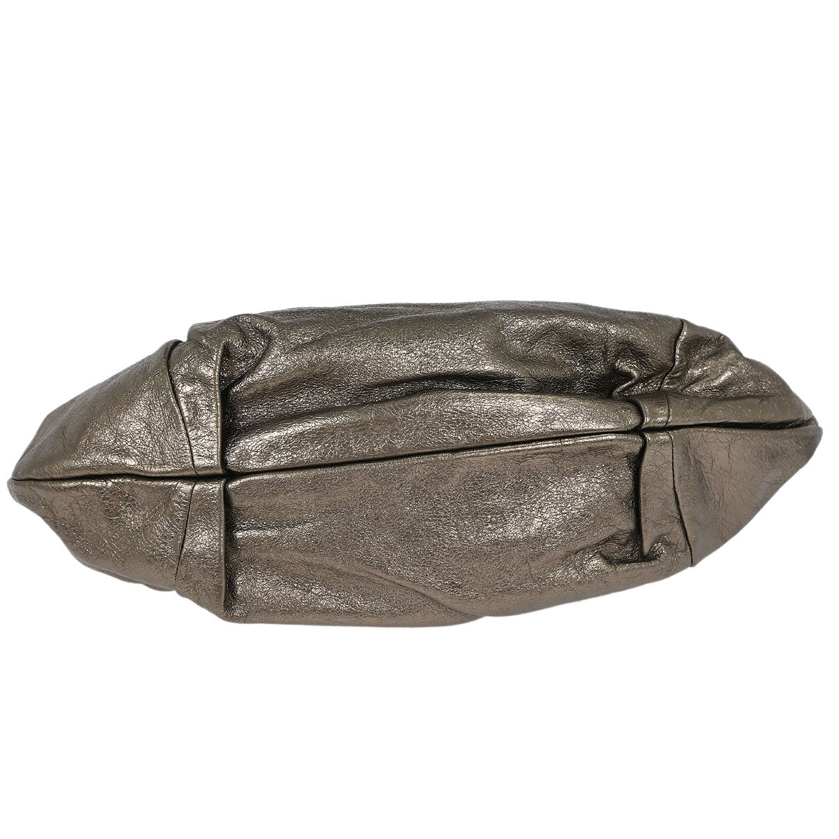 Salvatore Ferragamo Metallic Bronze Leather Vara Bow Handbag