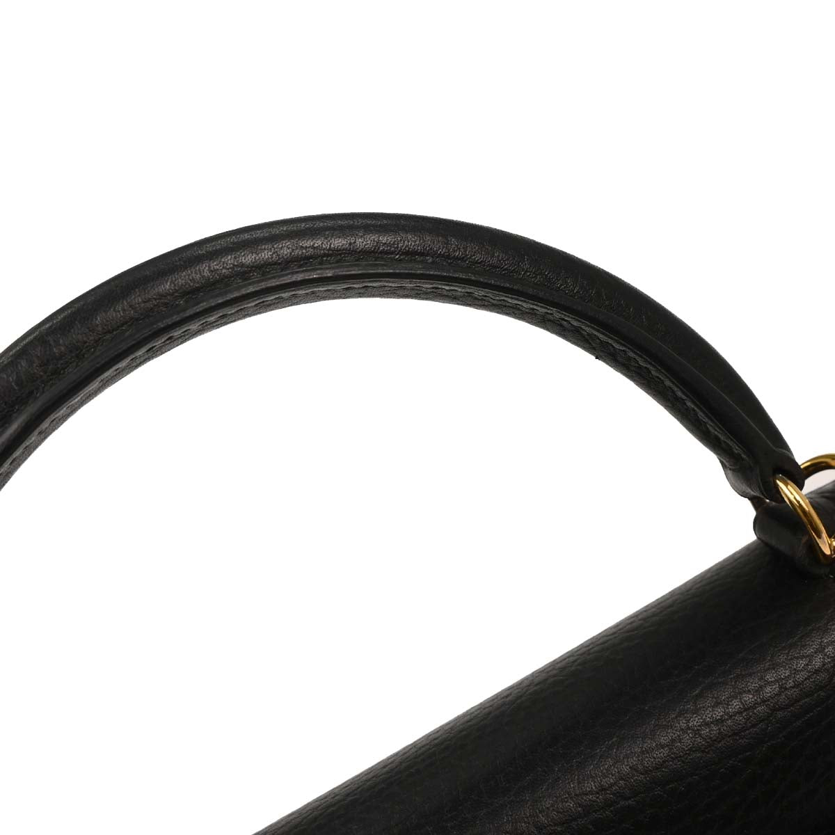 Hermes Black Ardennes Kelly 32 Sellier Handbag