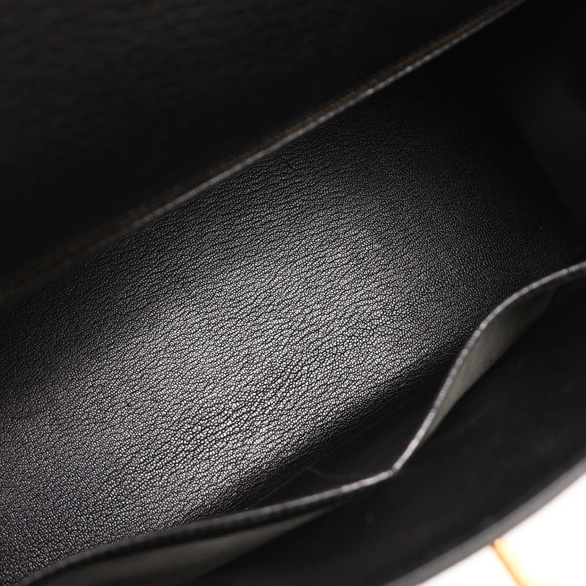 Hermes Black Ardennes Kelly 32 Sellier Handbag