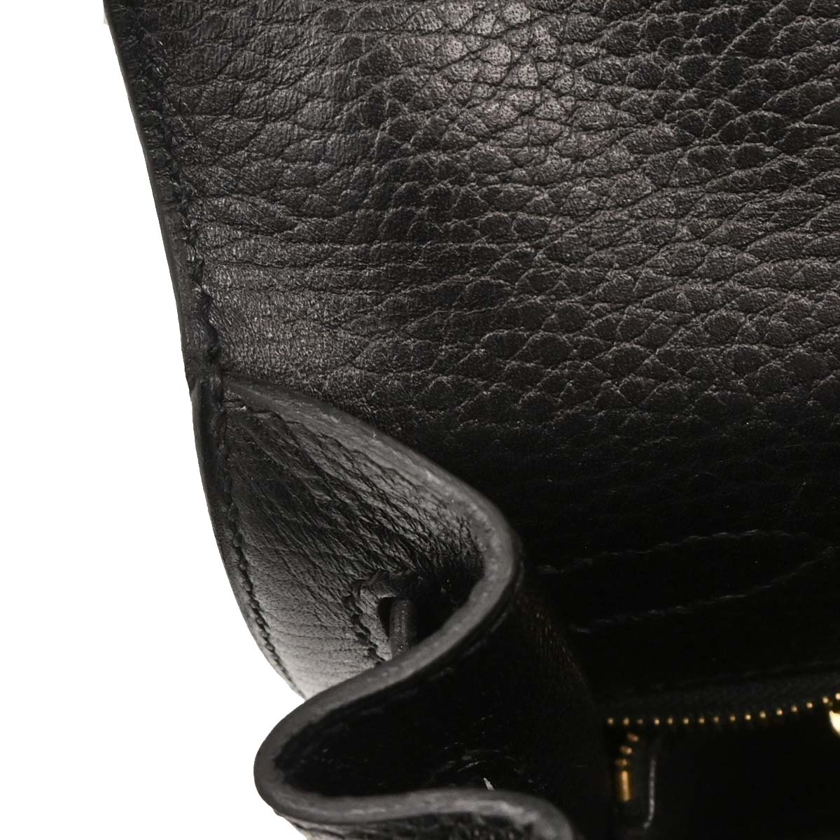 Hermes Black Ardennes Kelly 32 Sellier Handbag