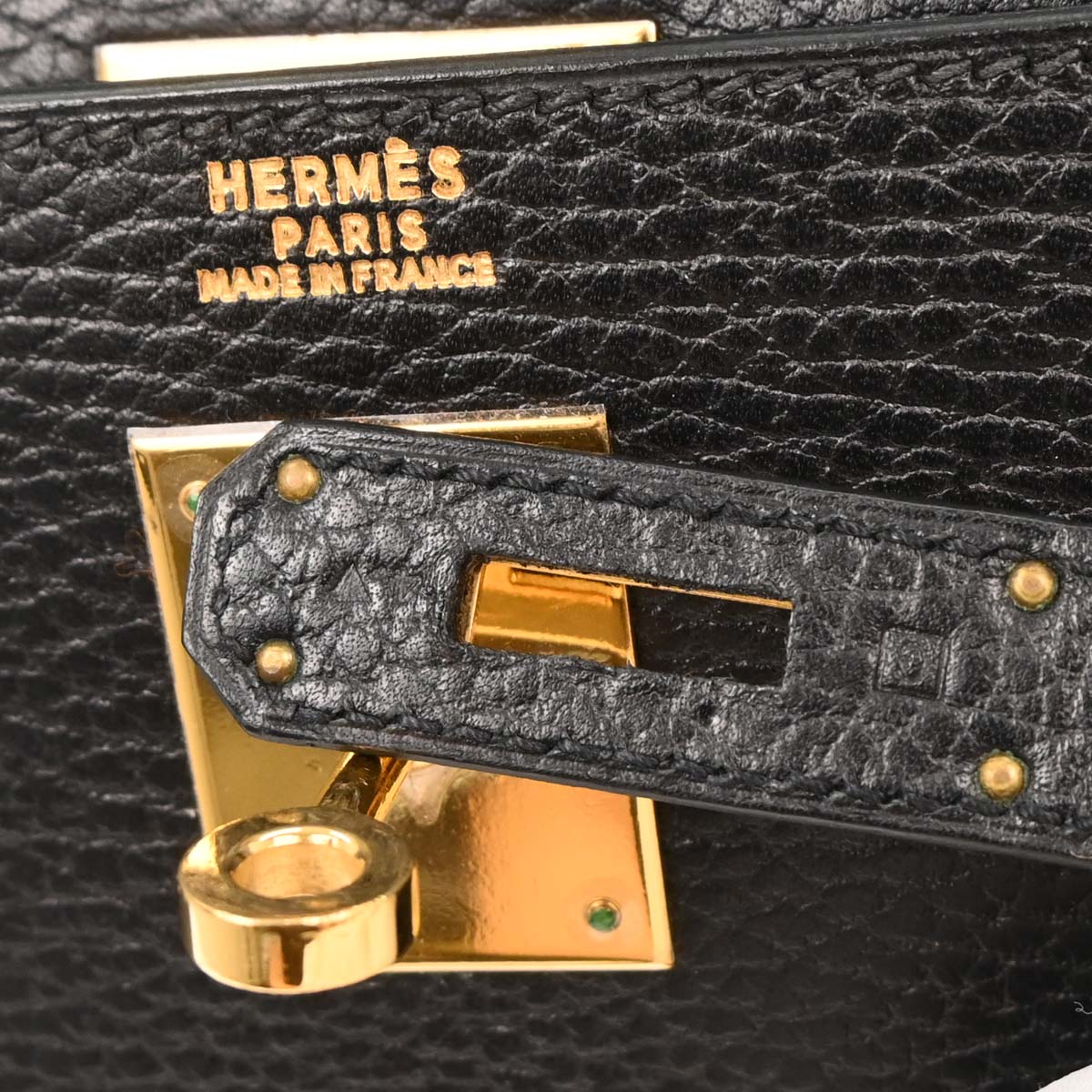 Hermes Black Ardennes Kelly 32 Sellier Handbag