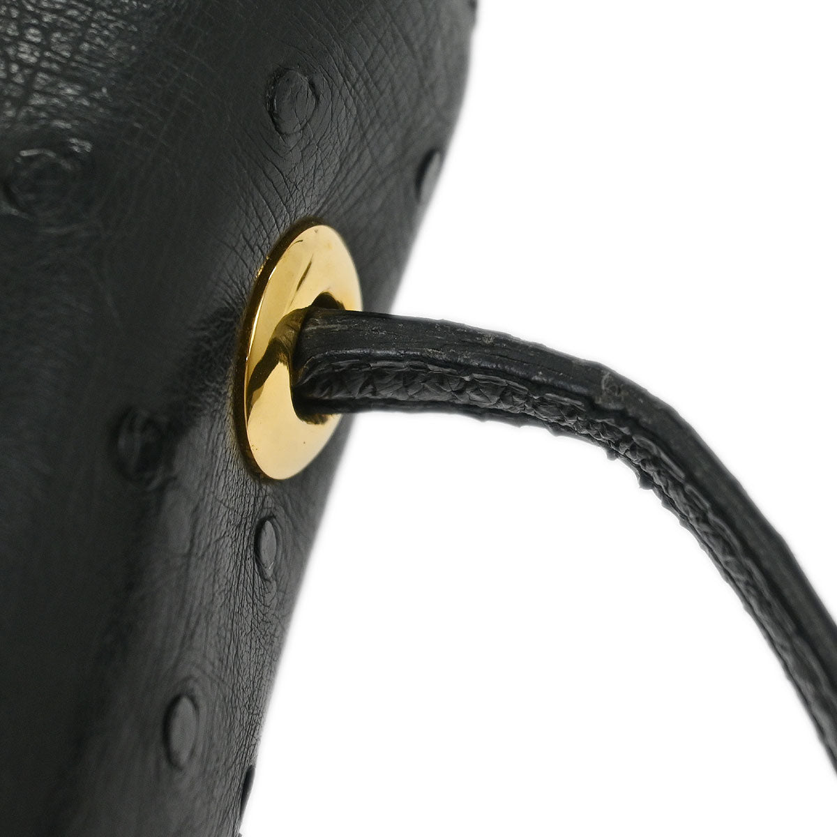 Hermes * Black Ostrich Shoulder Bag