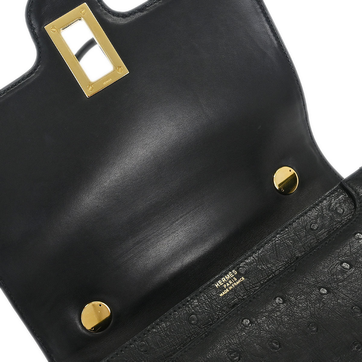 Hermes * Black Ostrich Shoulder Bag