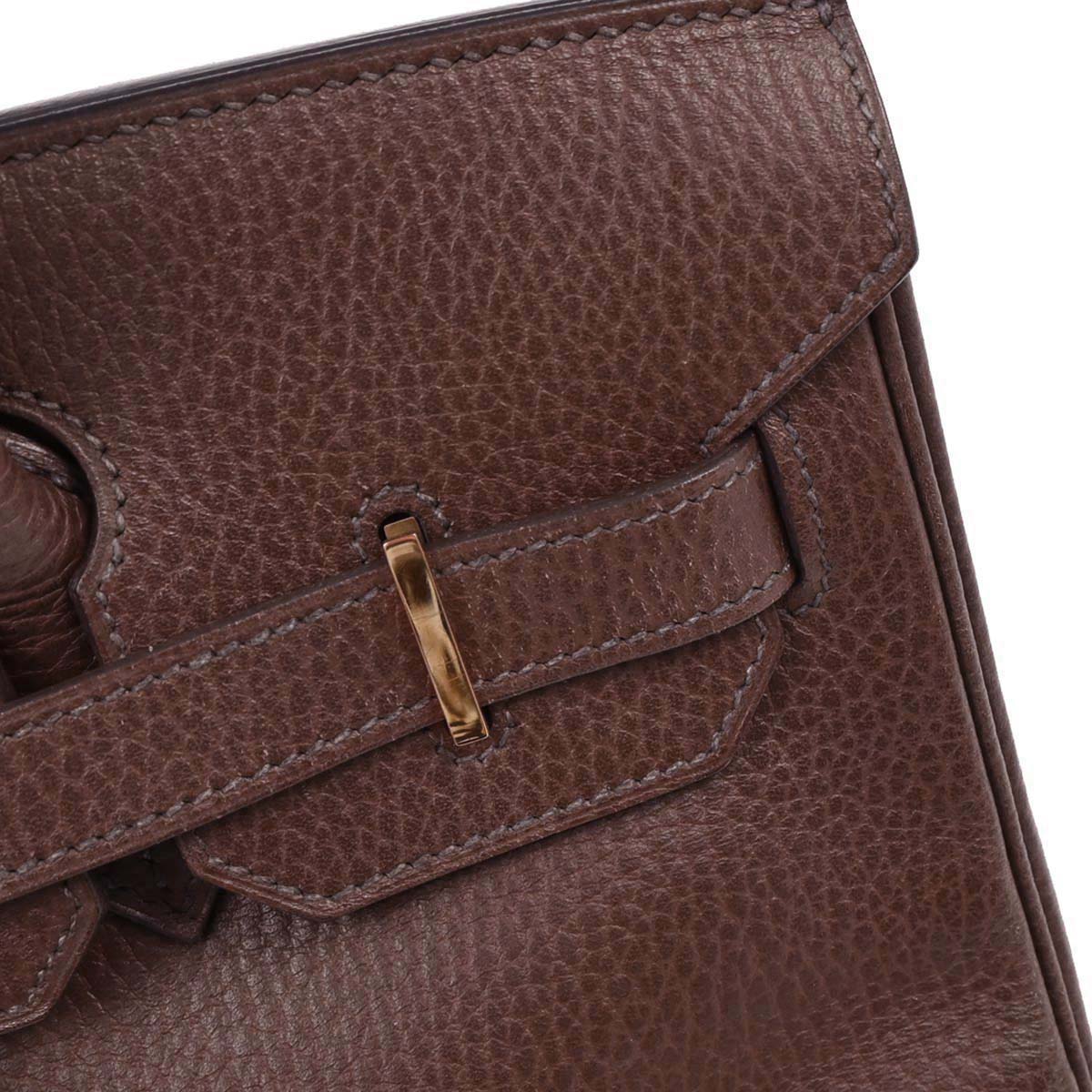 Hermes Marron Ardennes Birkin 30 Handbag