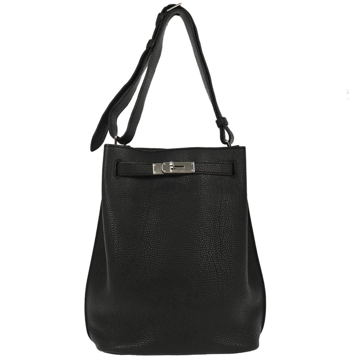 Hermes Black Togo So Kelly 22 Shoulder Bag