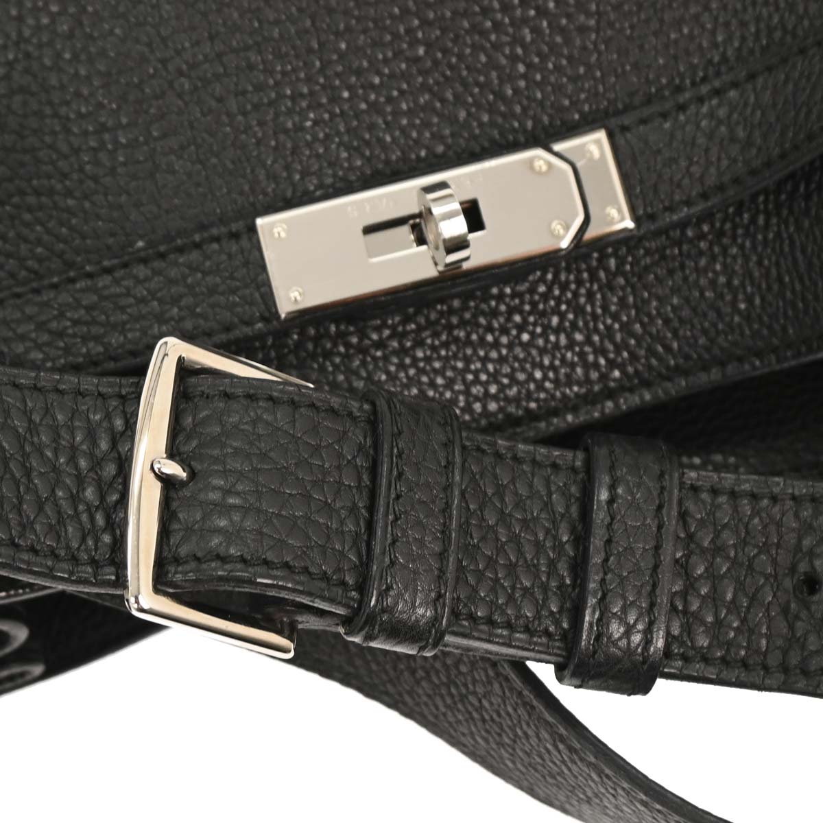 Hermes Black Togo So Kelly 22 Shoulder Bag