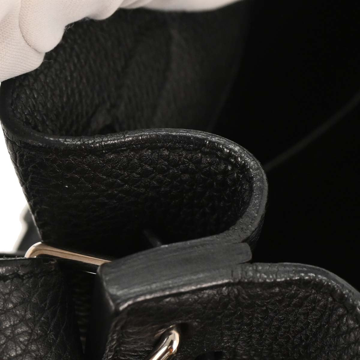 Hermes Black Togo So Kelly 22 Shoulder Bag