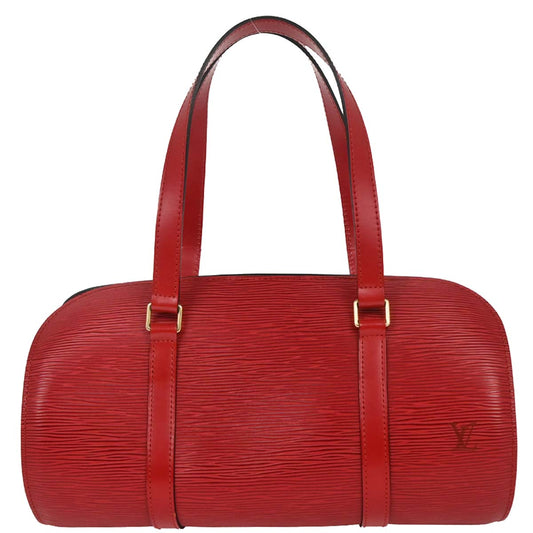 Louis Vuitton Red Epi Soufflot Handbag M52227
