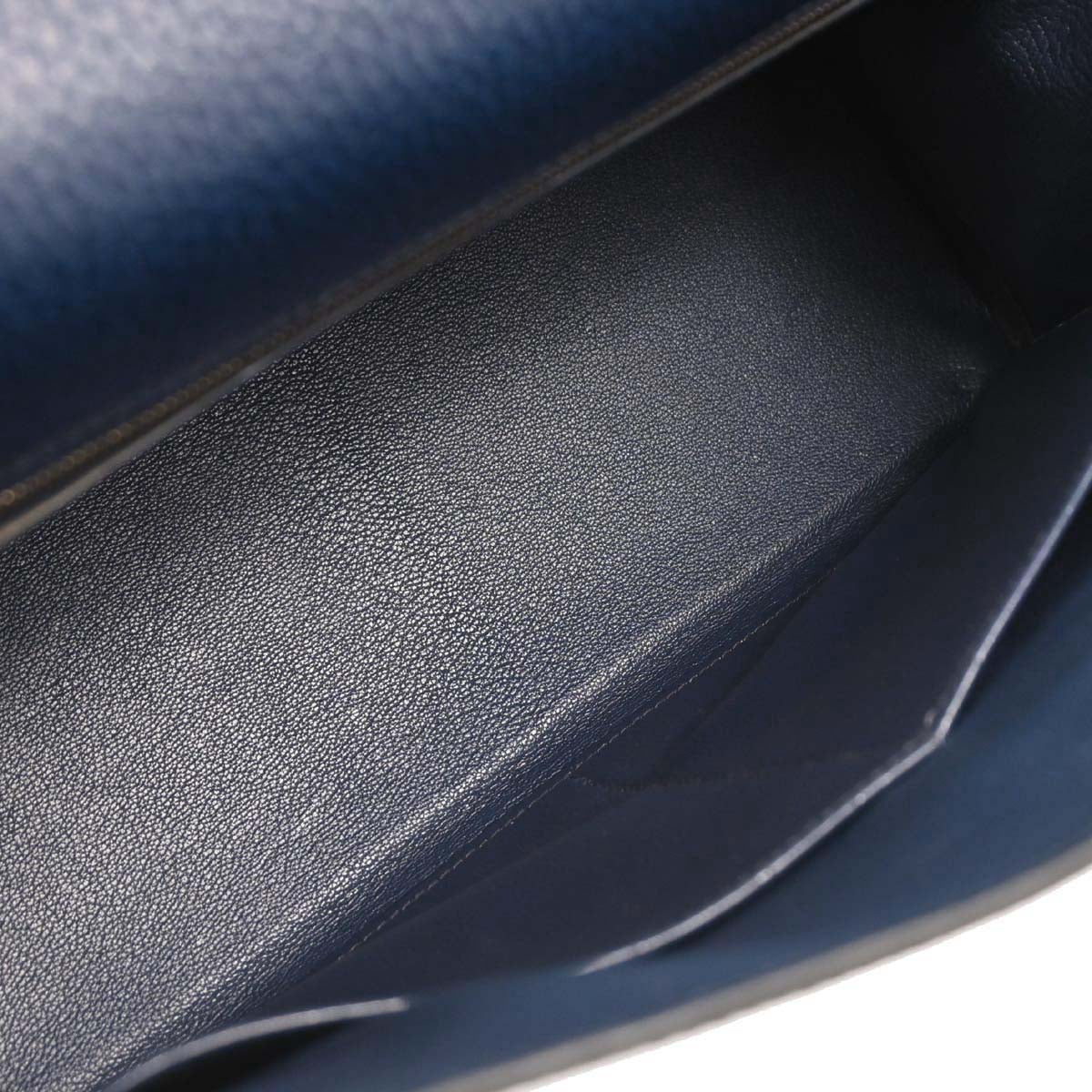 Hermes Blue Indigo Barenia Kelly 32 Retourne 2way Shoulder Handbag