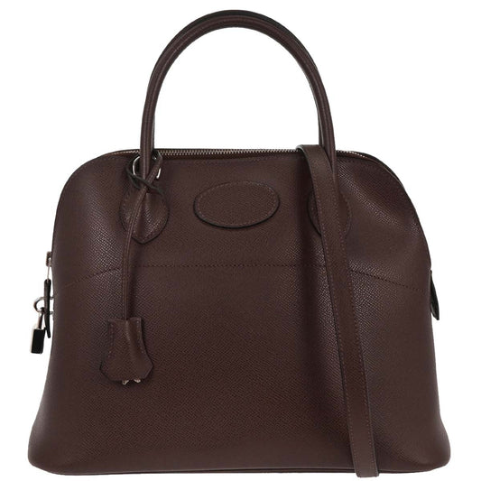 Hermes Chocolat Epsom Bolide 31 2way Shoulder Handbag