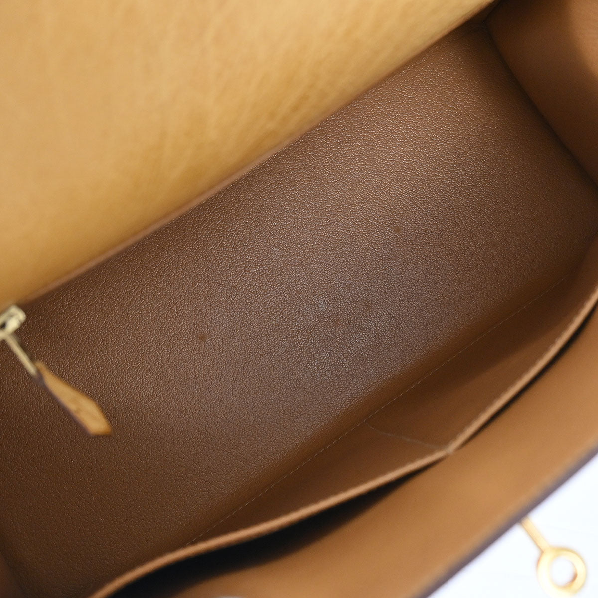 Hermes * Saffron Ostrich Kelly 32 Sellier Handbag