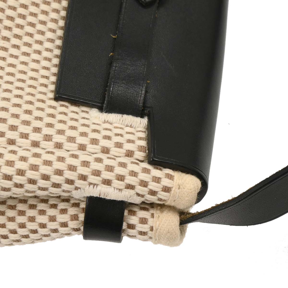 Hermes Beige Black Toile GM Officier Herbag TPM 2 in 1 Shoulder Bag