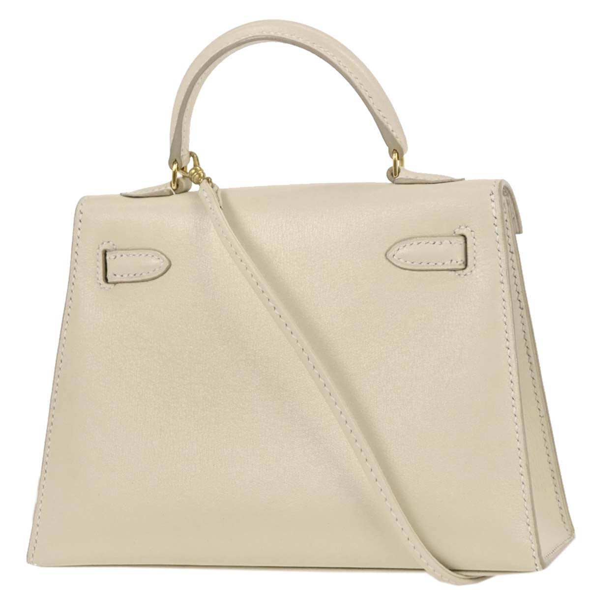 Hermes Parchemin Swift Mini Kelly 15 2way Shoulder Sellier Handbag