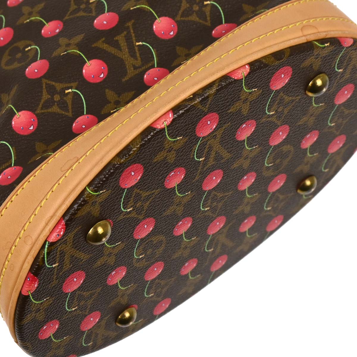 Louis Vuitton Monogram Cherry Bucket PM Tote Handbag M95012