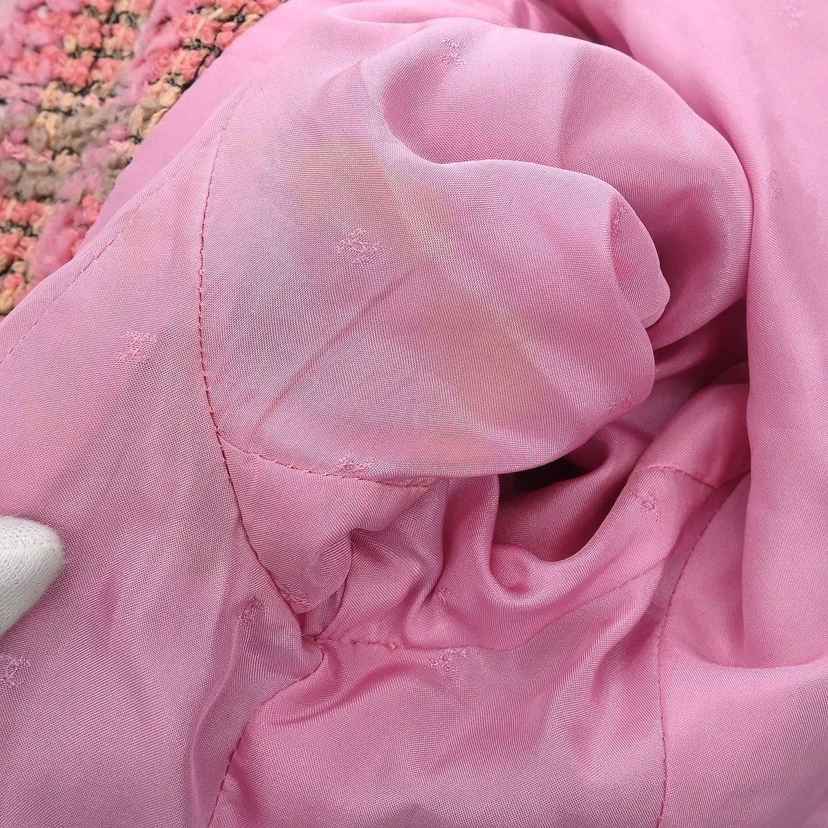 Chanel 1994 Double Breasted Jacket Tweed Pink #36