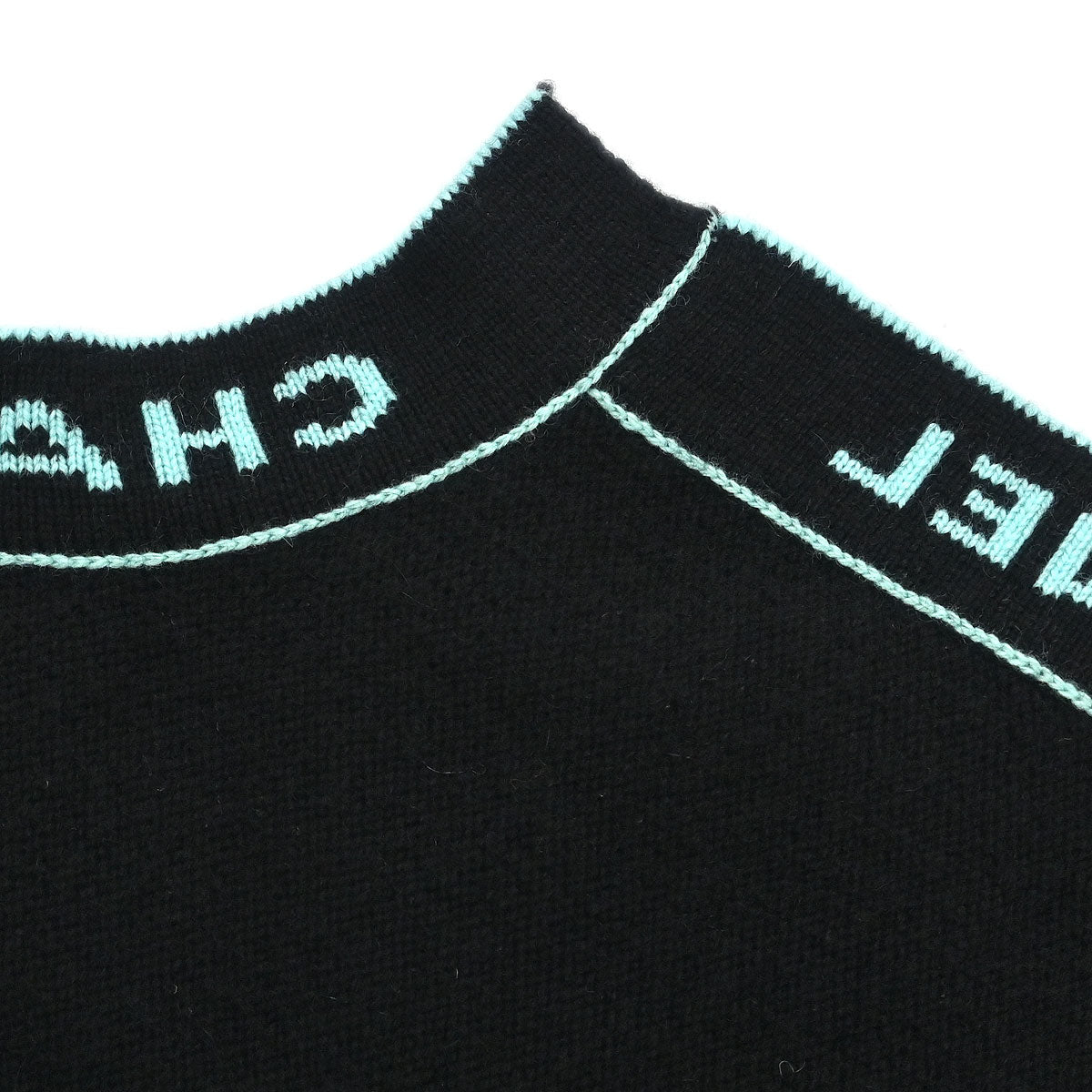 Chanel 1995 Ensemble Cardigan Short Sleeve Top Black #42