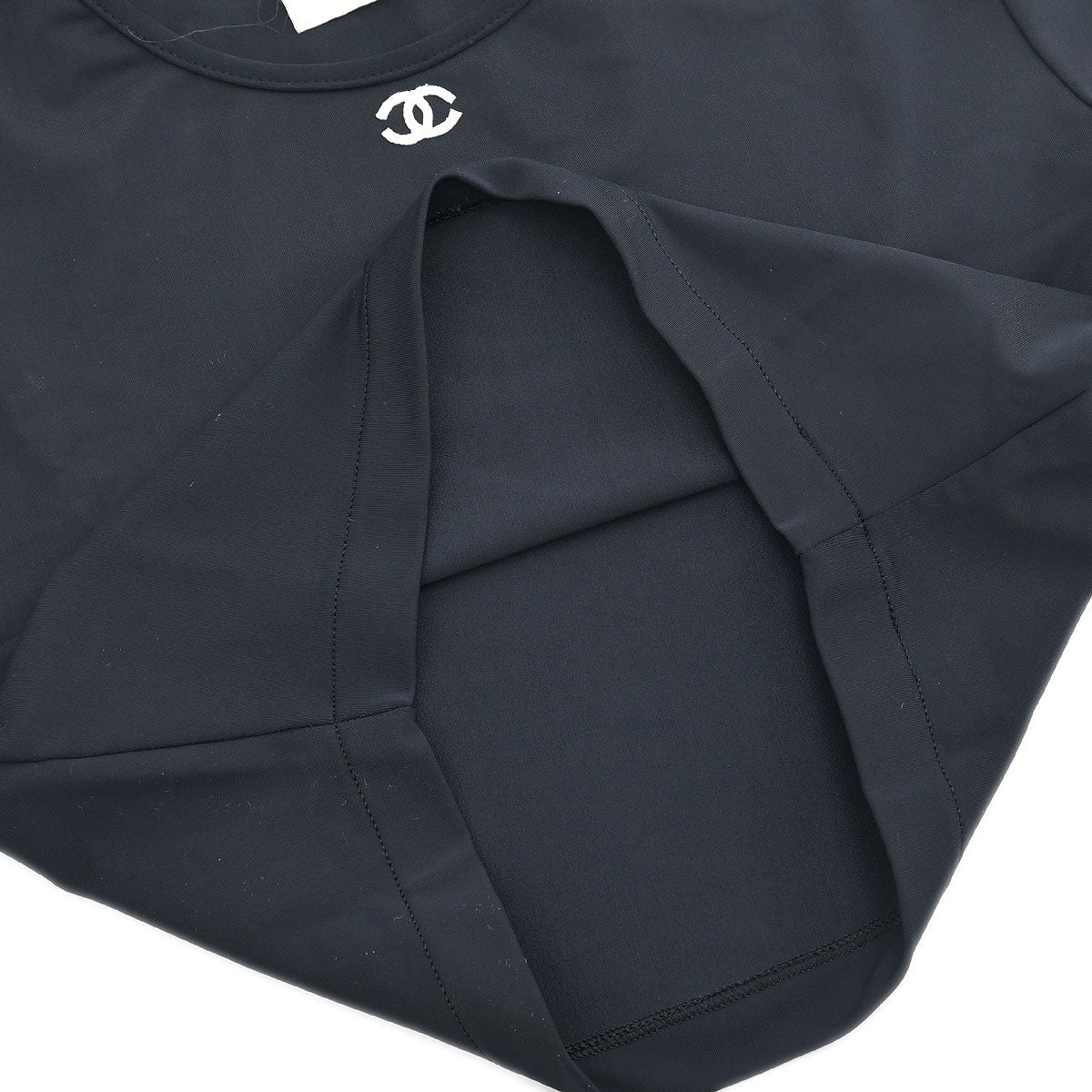 Chanel 1995 Cropped T-shirt Top Black #38